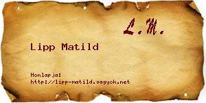 Lipp Matild névjegykártya